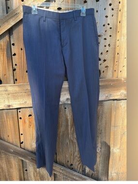 Banana Republic Blue Wool Dress Pants Modern Slim Fit Men’s Size 34/32 Trousers